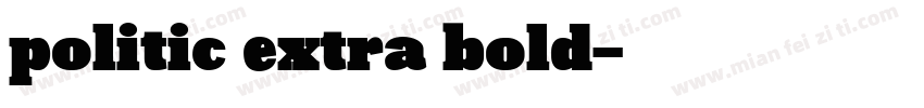 politic extra bold字体转换